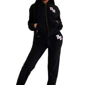 Body by raven body university black/pink set